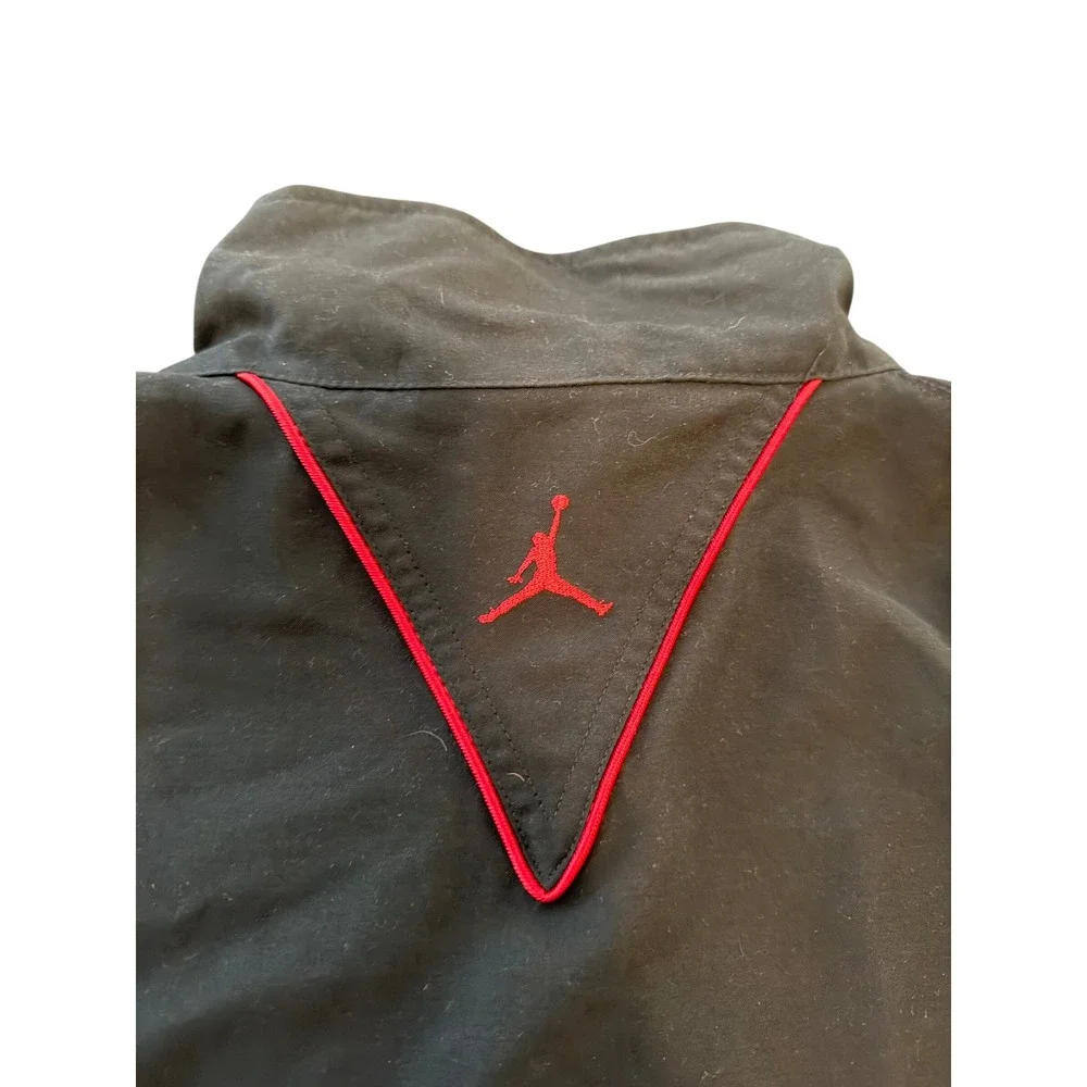 Jordan Brand Mens XL Black Red Piping Full Zip Track Jacket Jumpman Logo 4832
